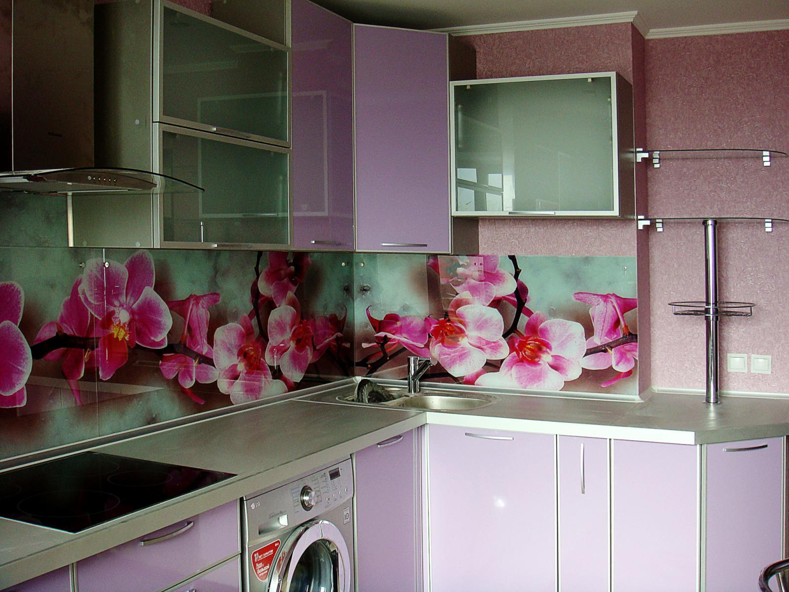 Кухонные панели с орхидеями