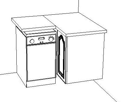 Шкаф под посудомоечную машину 45 см чертеж