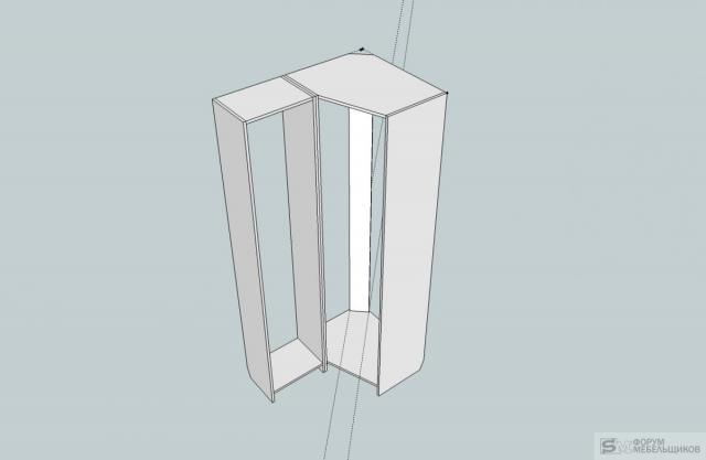Как поставить угловой шкаф в неровный угол