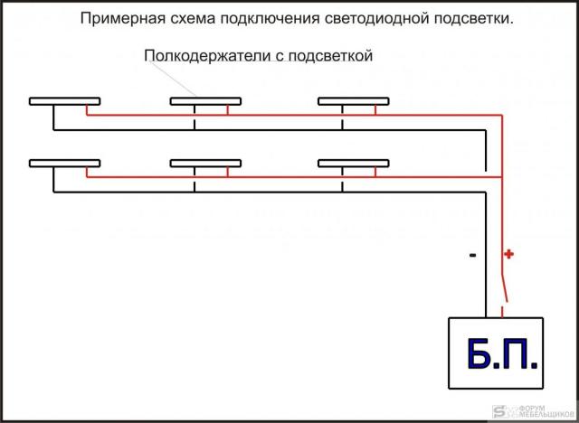 Схема подключения зеркало с подсветкой