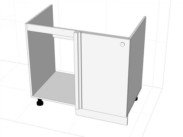 Шкаф кухонный напольный угловой леруа