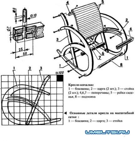 Чертежи для кресла качалки