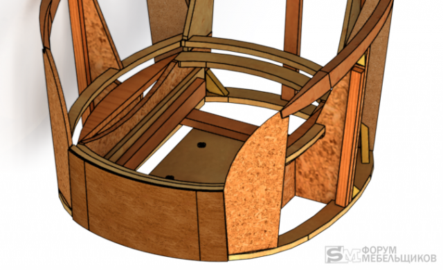 Каркас круглого кресла своими руками
