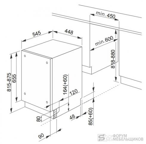 Фасад для посудомоечной машины - IKEA VOXTORP, 80х45 см, темно-серый, ВОКСТОРП ИКЕА