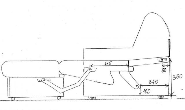 Кресло кровать собрать схема