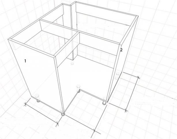 Как собрать угловую тумбу своими руками