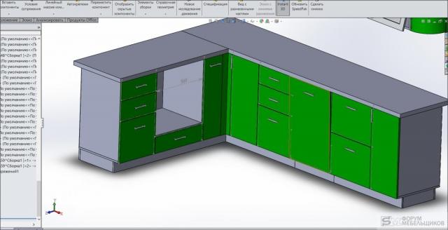 Корпусная мебель в solidworks