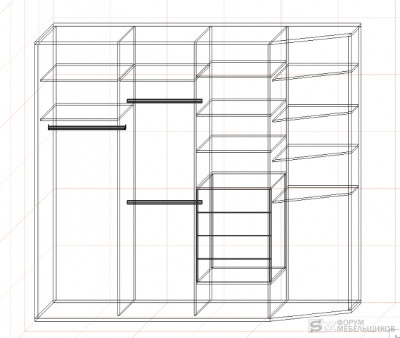 Нарисовать проект шкафа