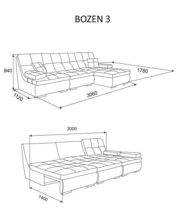 Диван бозен лайт 3